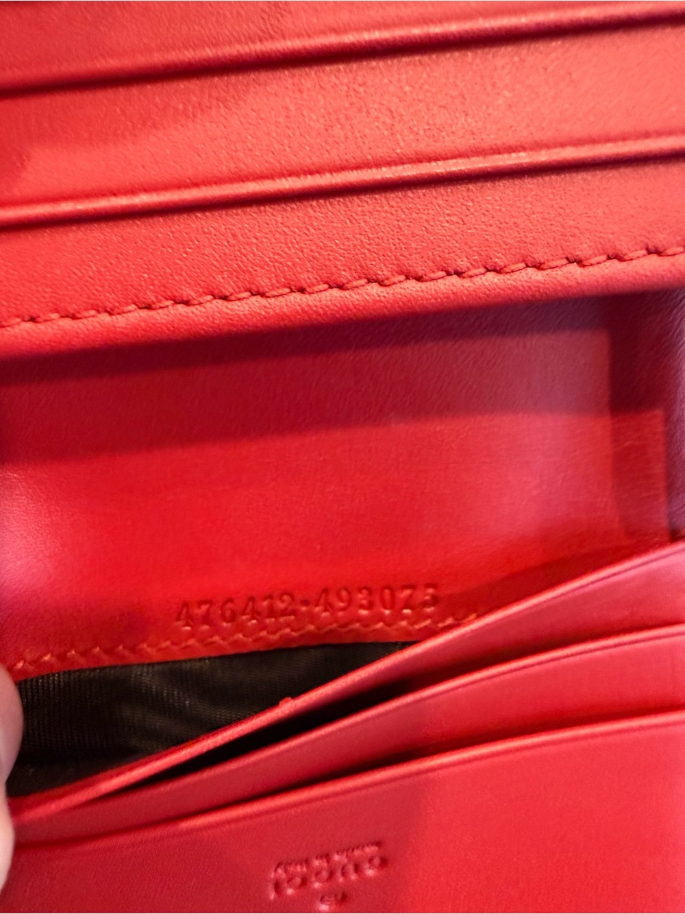 Authentic Gucci Red Leather Card Wallet - Picture 10 of 12